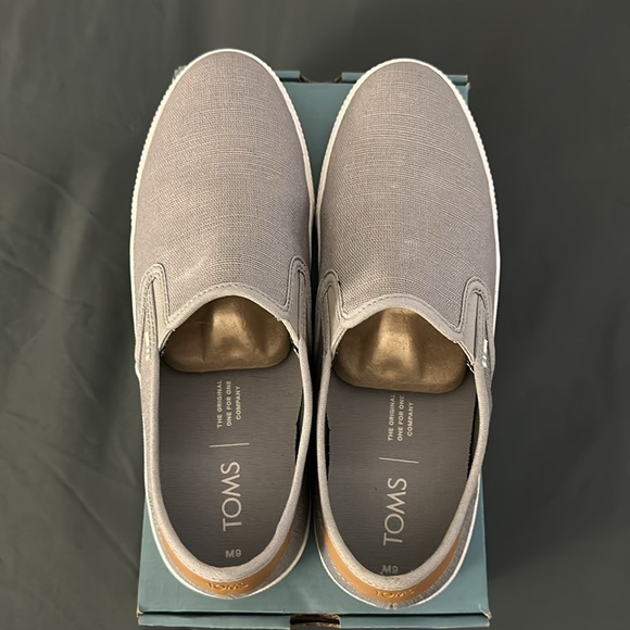 TOMS Canvass Laceless Baja Drizzle Grey Mens 9 - Picture 4 of 6